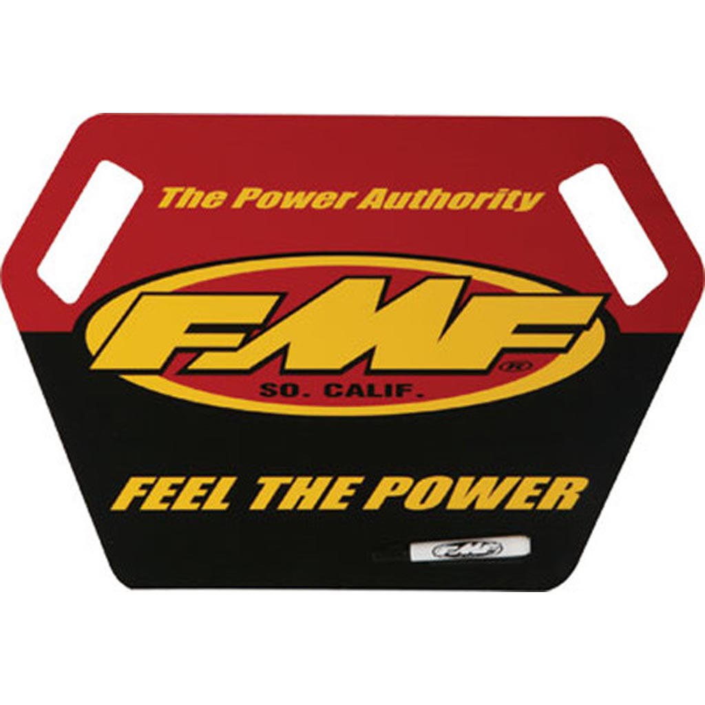 FMF Racing Pitboard Con Evidenziatore | Superficie Cancellabile | Per Contare Giri E Segnare Tempi | Logo FMF Sul Fronte