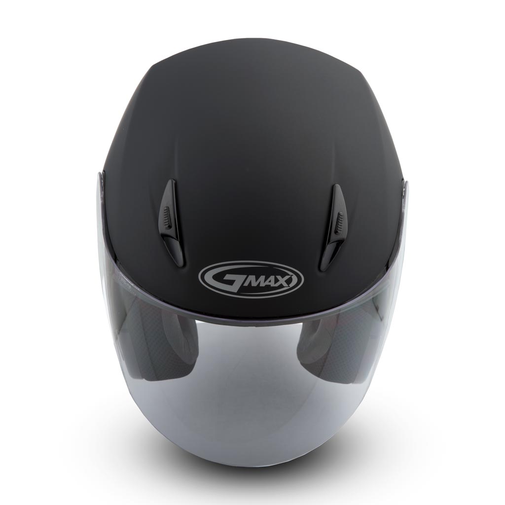 GMAX GM17 SPC Open Face Helmet w//Shield Solid Wine Red