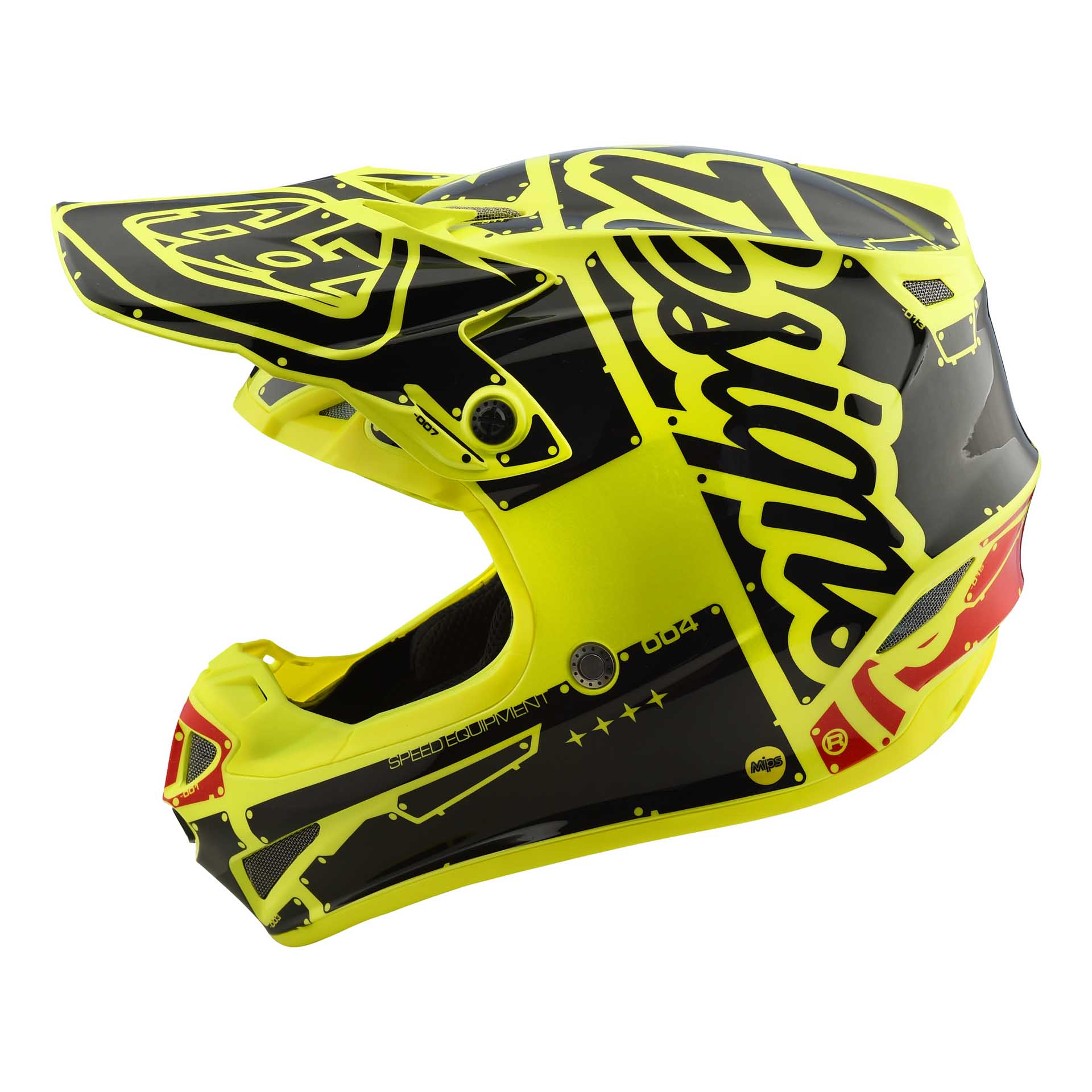 Troy Lee Designs SE4 POLYACRYLITE HELMET W MIPS FACTORY YELLOW