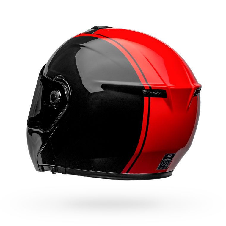 Bell SRT Modular Motorcycle Street Helmet Ribbon Gloss Black/Red - Richmond  Honda House