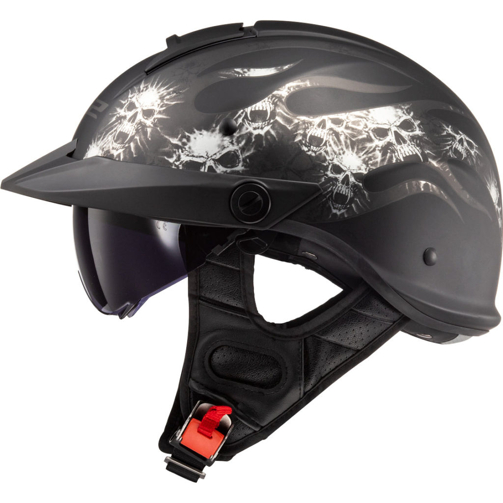 LS2 Helmets Rebellion Bones Motorcycle Half Helmet Richmond Honda House